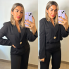 CONJUNTO BLAZER CROPPED - NEGRO CONJUNTO BLAZER CROPPED - NEGRO