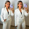 CONJUNTO BLAZER CROPPED - BLANCO CONJUNTO BLAZER CROPPED - BLANCO