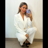 CONJUNTO BLAZER CROPPED - BLANCO CONJUNTO BLAZER CROPPED - BLANCO