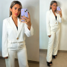 CONJUNTO BLAZER CROPPED - BLANCO CONJUNTO BLAZER CROPPED - BLANCO