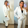 CONJUNTO BLAZER CROPPED - BLANCO CONJUNTO BLAZER CROPPED - BLANCO