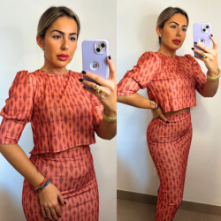 CONJUNTO ESTAMPADO - CORAL