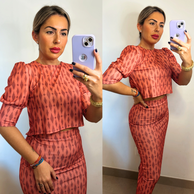 CONJUNTO ESTAMPADO - CORAL CONJUNTO ESTAMPADO - CORAL