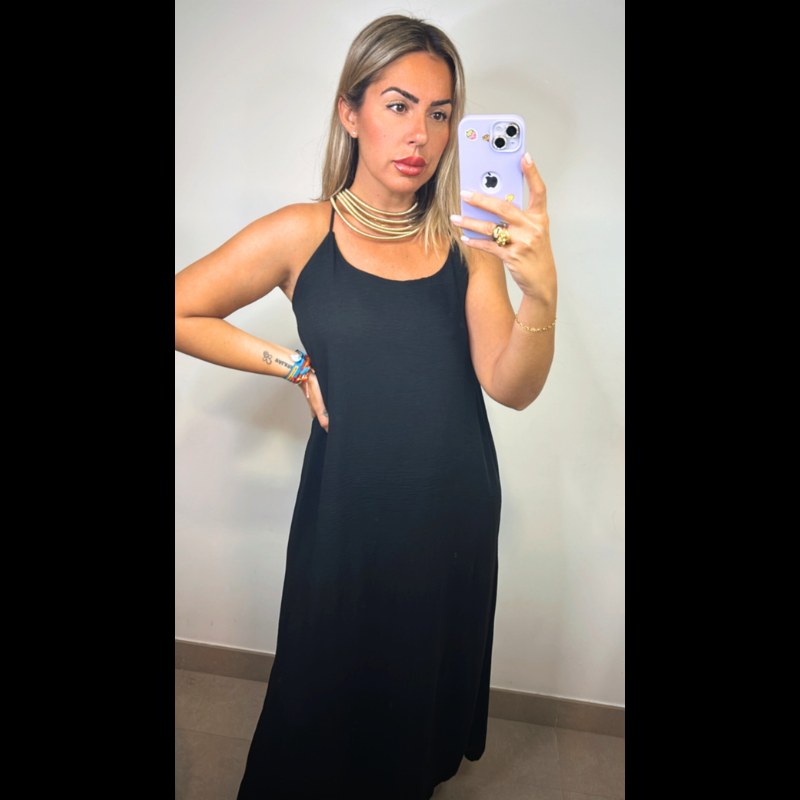 VESTIDO FLUIDO - NEGRO
