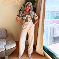 PANTALÓN PINZA - MARFIL