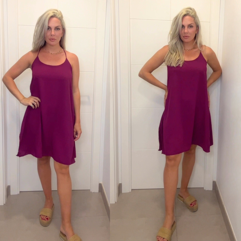 VESTIDO LENCERO CORTO - BUGANVILLA VESTIDO LENCERO CORTO - BUGANVILLA