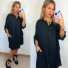 VESTIDO CAMISERO - NEGRO VESTIDO CAMISERO - NEGRO